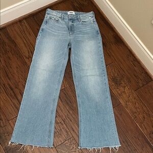 PAIGE Leenah Sky Blue raw hem jeans